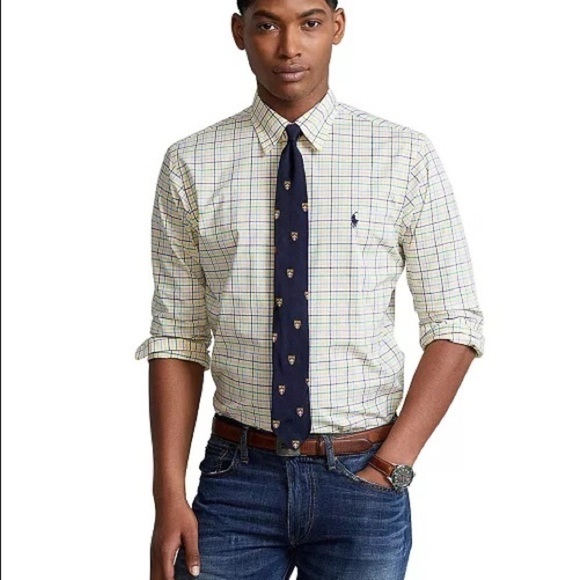 Lauren Ralph Lauren Classic Fit Stretch Poplin Shirt - Picture 1 of 8